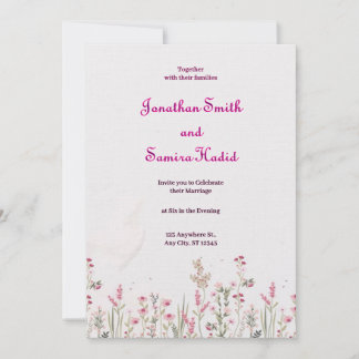 Floral minimalist Weddenschap Kaart