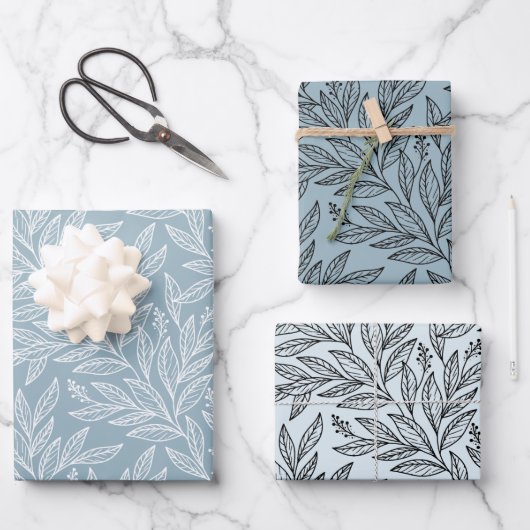 Floral minimalistisch cadeaupapier (Voorkant)