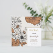 Floral minimalistische kalligrafie Vrijgezellenfee Kaart (Staand voorkant)