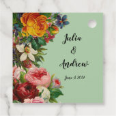 Floral Mint Bedankjes Labels (Achterkant)