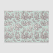  floral mint grey toile de jouy tissuepapier (Voorkant)
