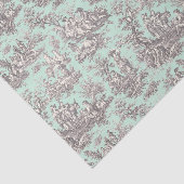  floral mint grey toile de jouy tissuepapier (Detail)