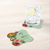 Floral Mint Kartonnen Onderzetters (Insitu)