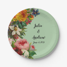 Floral Mint Papieren Bordje