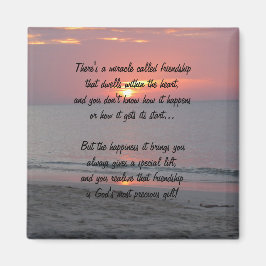 Floral Mirakel of Friendship Poem Magnet Magneet