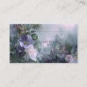 Floral Misty Mountain Waterfall Gold Frame Visitekaartje (Voorkant)