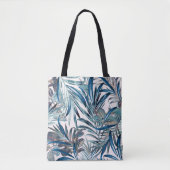 Floral mode tropisch patroon met palm draagtas (Voorkant)