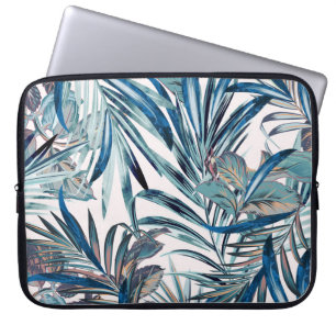 Floral mode tropisch patroon met palm laptop sleeve