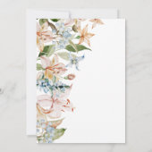 Floral Modern Baby shower Kaart (Achterkant)