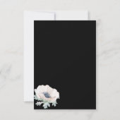 Floral Modern Black Chic Simple Save The Date (Achterkant)