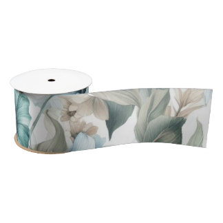 Floral modern blauw meisjesachtig stijlvol lint