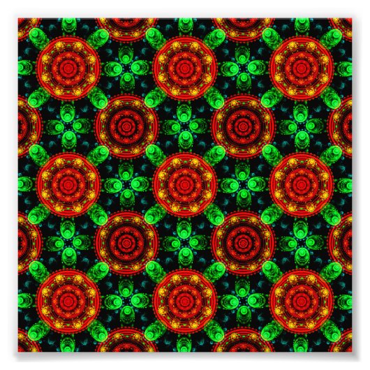 Floral Modern Boho Elegant Abstract Pattern #504 Foto Afdruk (Voorkant)
