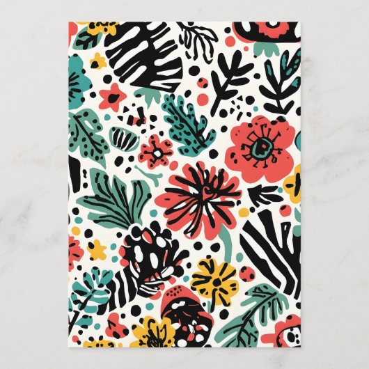 Floral modern design menukaart (Voorkant)