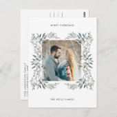 Floral Modern Holiday Briefkaart (Voorkant / Achterkant)