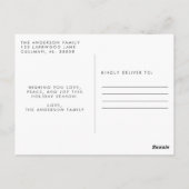 Floral Modern Holiday Briefkaart (Achterkant)