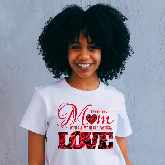 Floral Modern Ik Hou Van Je Mam Moederdag Vrouwen T-shirt