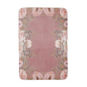 Floral Modern  kaneel Roos Waterverf Badmat (Voorkant Verticaal)