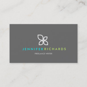 Floral Modern Logo (Medium Grey) Visitekaartje