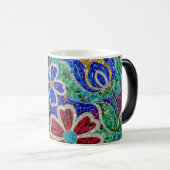floral modern mosaic pattern ceramic mug (Devant droit)