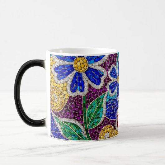 floral modern mosaic pattern ceramic mug (Gauche)