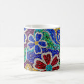floral modern mosaic pattern ceramic mug (Centre)