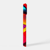 Floral moderne Art Abstrait Rouge Bleu Motif #07 (Côté droit)