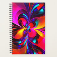 Floral moderne Art Abstrait Rouge Bleu Motif #07