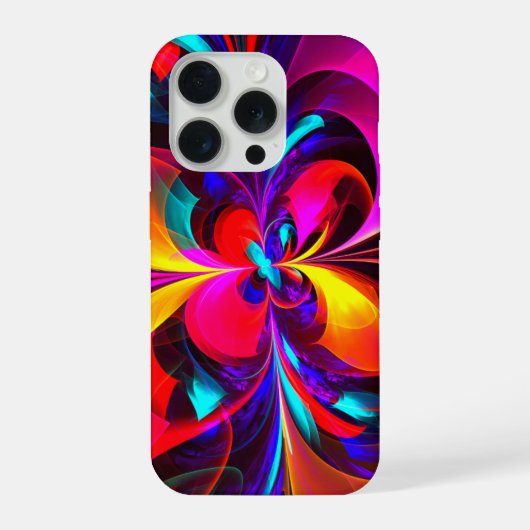 Floral moderne Art Abstrait Rouge Bleu Motif #07 (Verso)