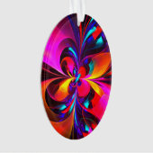 Floral moderne Art Abstrait Rouge Bleu Motif #07 (devant)