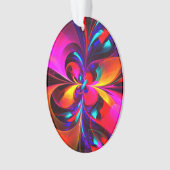 Floral moderne Art Abstrait Rouge Bleu Motif #07 (devant)