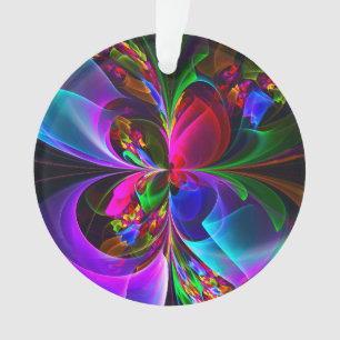 Floral moderne Art Abstrait Rouge Bleu Motif #12