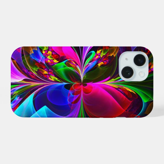 Floral moderne Art Abstrait Rouge Bleu Motif #12 (Verso Horizontal)