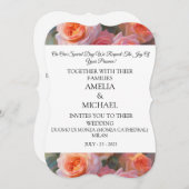 Floral Moderne bruiloft uitnodiging (Voorkant / Achterkant)