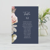 Floral moderne | Carte de siège du numéro de table (Debout devant)