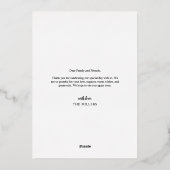 Floral Moderne élégant mariage Merci Carte photo (Verso)