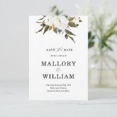 Floral moderne Enregistrer la carte de date (Debout devant)