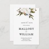 Floral moderne Enregistrer la carte de date (Devant / Derrière)