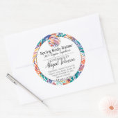 Floral moderne + Feuille Scrub / Étiquette de beur (Enveloppe)