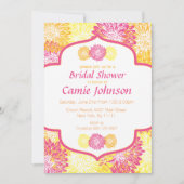 Floral moderne, Mums Invitations de douche nuptial (Devant)