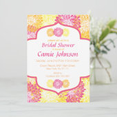 Floral moderne, Mums Invitations de douche nuptial (Debout devant)