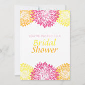 Floral moderne, Mums Invitations de douche nuptial (Dos)