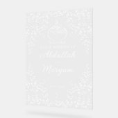 Floral moderne musulman Mariage islamique Bienvenu (Angle)