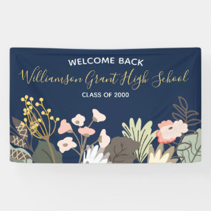 Floral Moderne School Reünie Klasse Spandoek