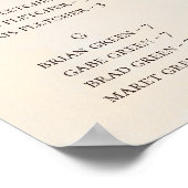 Floral moderne | Tableau de sièges alphabétiques e (Coin)