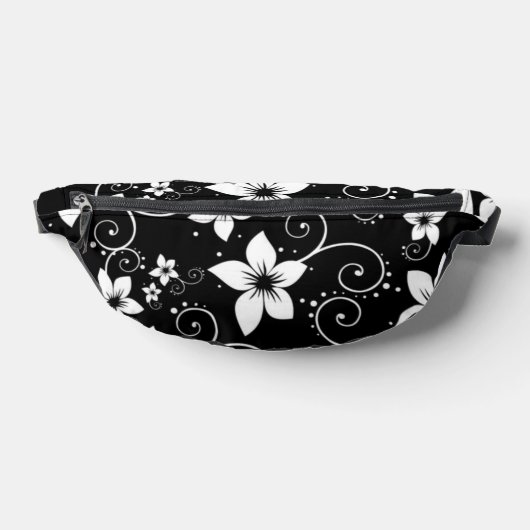 Floral moderne Tropical Noir Blanc (Poser)