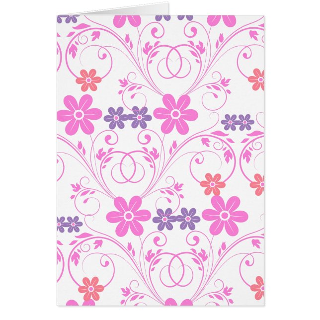 Floral moderne violet rose (Devant)