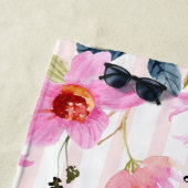 Floral Moeder van de Groom Personalized Wedding Strandlaken (In situ)