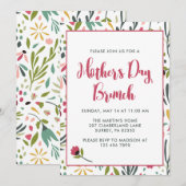 Floral Moederdag Brunch Kaart (Voorkant / Achterkant)