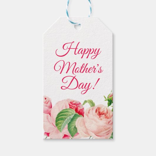 Floral Moederdag Cadeaulabel (Voorkant)