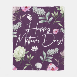 Floral Moederdag Fleece Deken